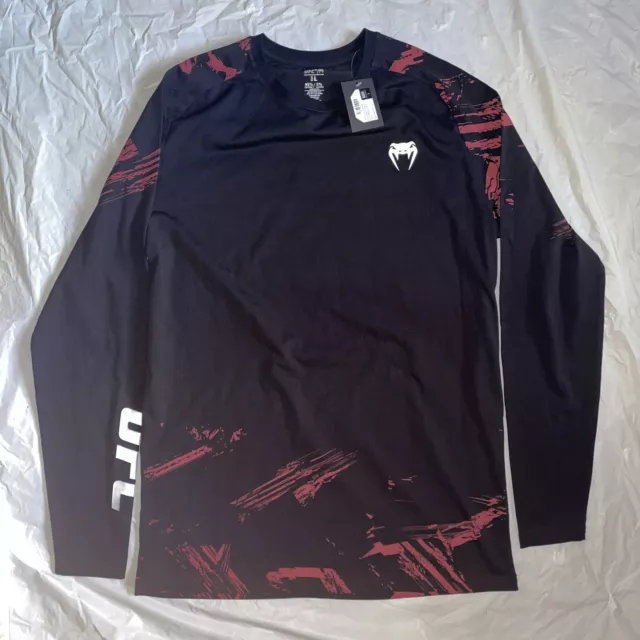 UFC Venum Fight Week 2.0 Shirt Long Sleeve Black Size L