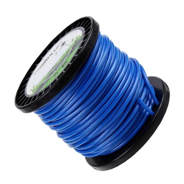 Fil Pour Débroussailleuse QWORK En Acier - 2,4 Mm X 30 M, Noyau Acier + Revêtement Nylon, Pour Tondeuses Et Débroussailleuses