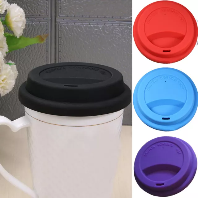 1PC Coffee Mug Silicone Cup Lid Cover Airtight Seal Healthy Suction Waterproof