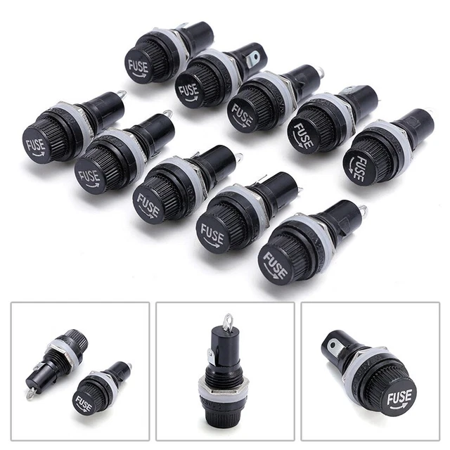 Neuf 10Pcs Panneau Support Vis Fusible Étui for Tube en Verre 5x20mm
