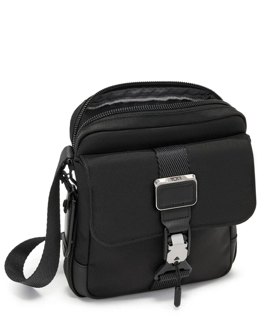 TUMI ALPHA BRAVO Junior Crossbody Bag BLACK 0232709D MSRP $275 100% Authentic 3