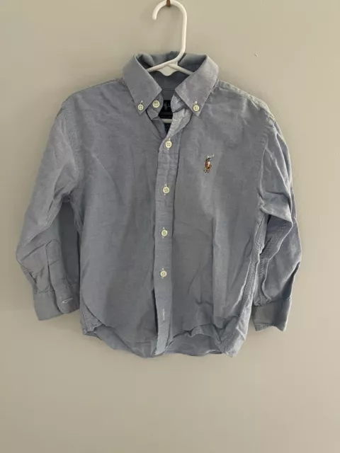 Polo Ralph Lauren Boys Size 4 Oxford Button Down Shirt - Classic preppy shirt!