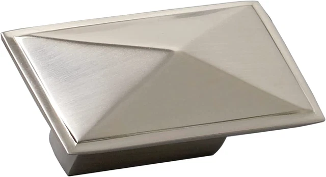 4-Pack of Brushed Nickel Rectangle Kitchen Cabinet Knobs Pulls, Satin Nickel Dre