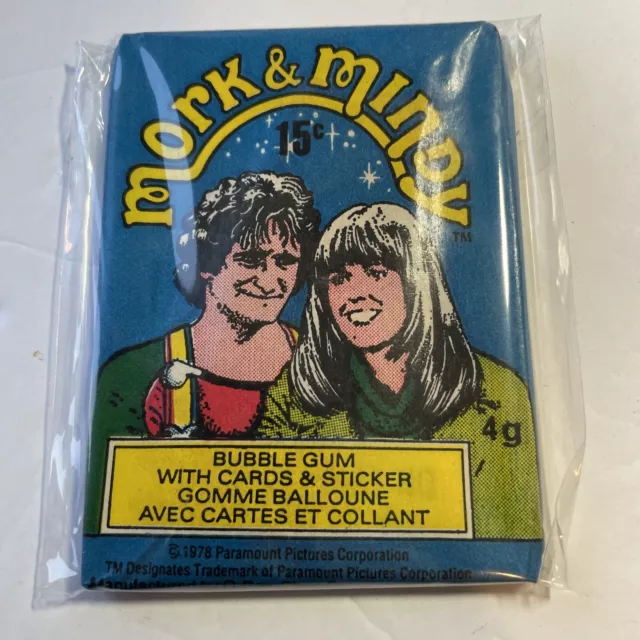 1979 Topps Mork and Mindy Vintage Trading Cards ONE Wax Pack Robin Williams TV