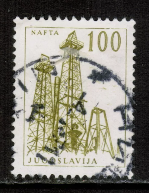 Yugoslavia 1961-65 SG993 100d Nafta Oil Derricks Used