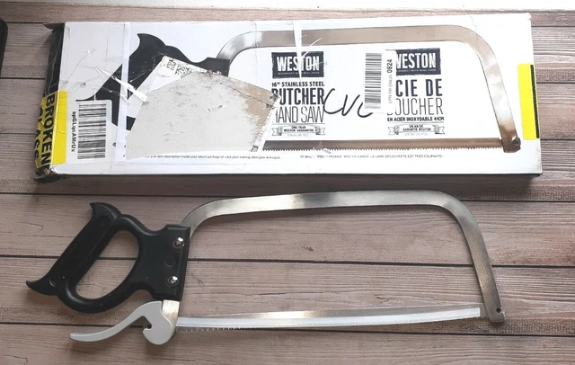 Weston 47-1601 16" Inch Professional Meat Butcher Saw Stainless Never Used Open