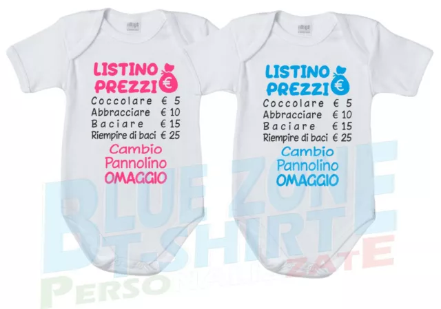 BODY NEONATO DIVERTENTE Listino Prezzi Euro Coccole Cambio