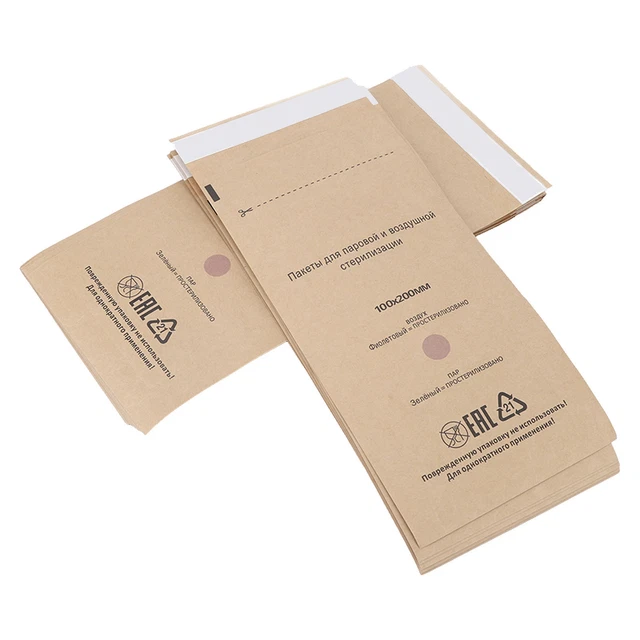 100x Dental Tool Self Sealing Pouch Self Sealing Nail Art Cleaning Bag CHW