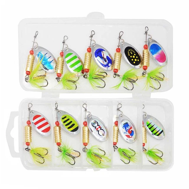 Kit 3 Spinnerbaits Leurres De Pêche - Hameçons Sharp, Lames Vibrantes, Jupes Silicone, Pour Brochet, Perche, Truite