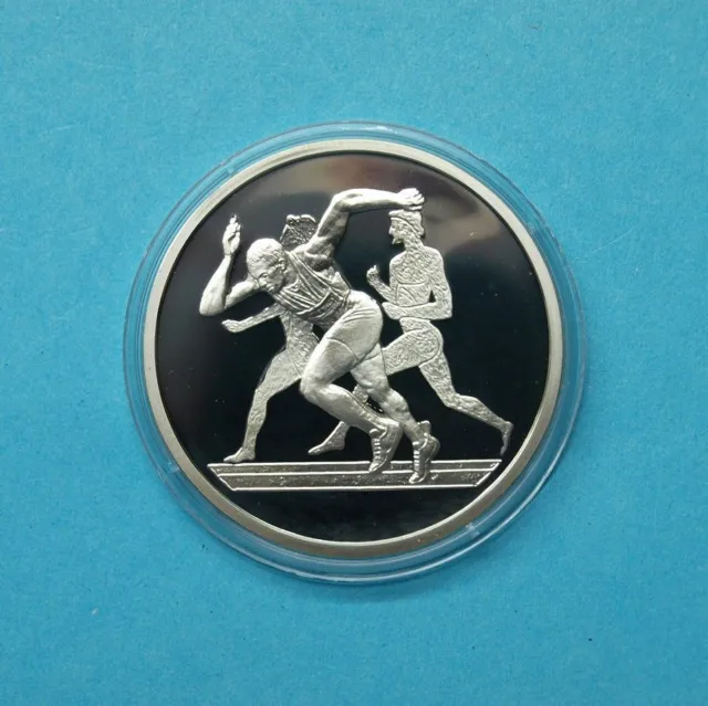 Griechenland 2004 10 Euro Olympiade Athen Sprint Silber PP (MD743