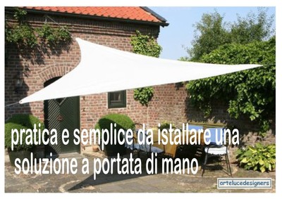 WOLTU GZS1189cm19 Tenda a Vela Parasole Rettangolare Telo da Sole in PES Protezione Solare Anti UV Giardino Esterni Crema 4x6m 