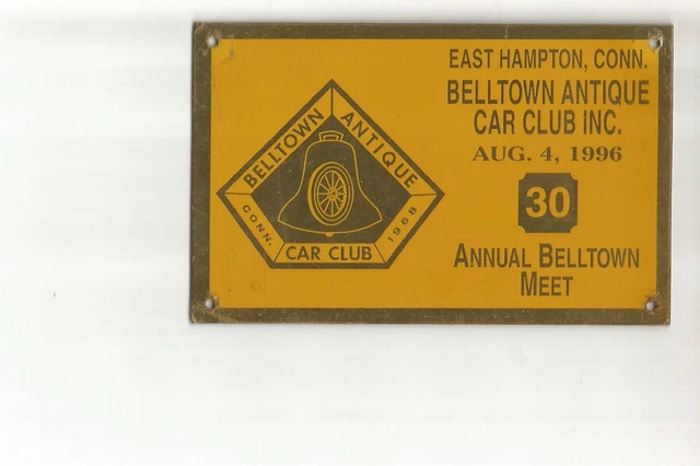 1996 BELLTOWN ANTIQUE Car Club 30th Anniversary Swap Meet Car Show Dash