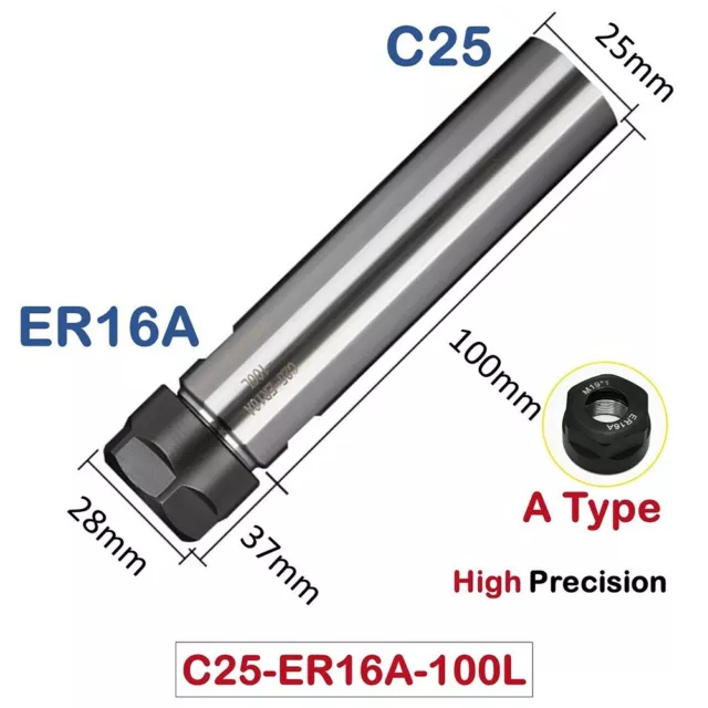 C81012162025mm ER8111620A Mini Extension Chuck Precision Machined for Accuracy