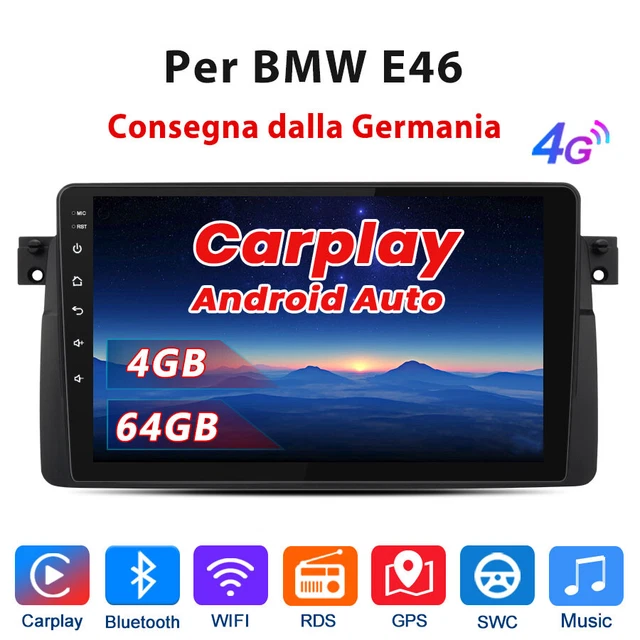 4+64GB CARPLAY 9& Android Autoradio Per BMW 3er E46 GPS Navi USB BT