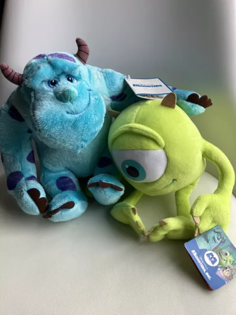 Disney Pixar Monsters Inc Sully Mike Plush Soft Toys Bundle New W/ Tags