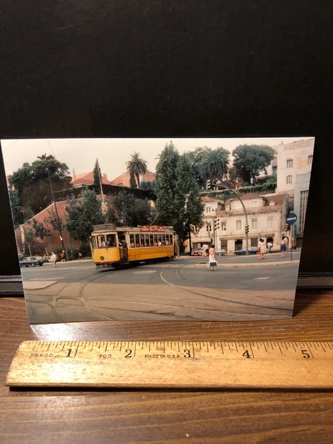 Vintage 1983 Lisbon Electric No 362 Portugal Trolley Train  RR Railroad Photo
