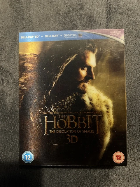 The Hobbit The Desolation Of Smaug Blu-Ray 3D + Lenticular Slip Cover