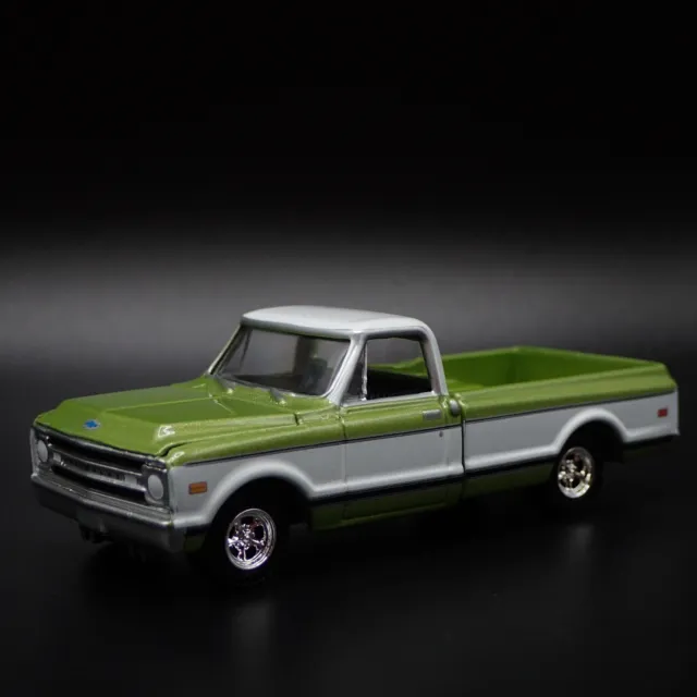 1972 72 Chevrolet C10 Langbett Pickup Lkw 1:64 Maß Diorama Druckguss Modellauto