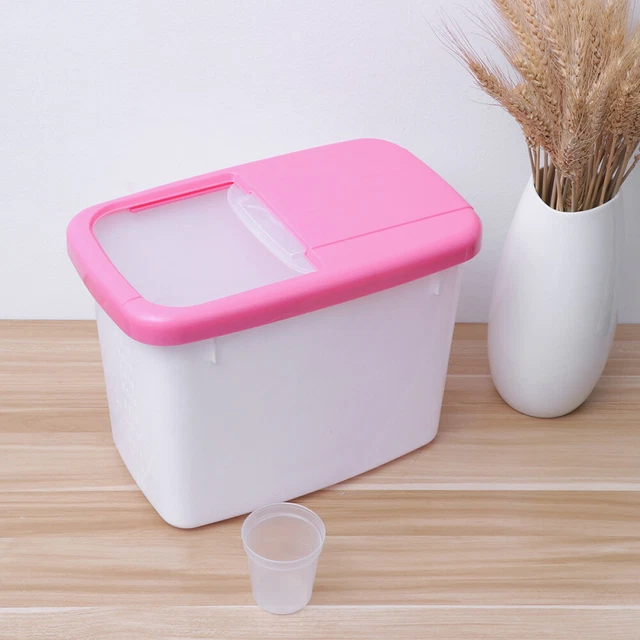 Conteneur De Stockage De Riz 10KG Seau De Riz Hermétique Bac De Stockage De Grain De Cuisine Conteneur De Stockage De Nourriture Avec Couvercle Pour Le Stockage De Grain De Riz, A