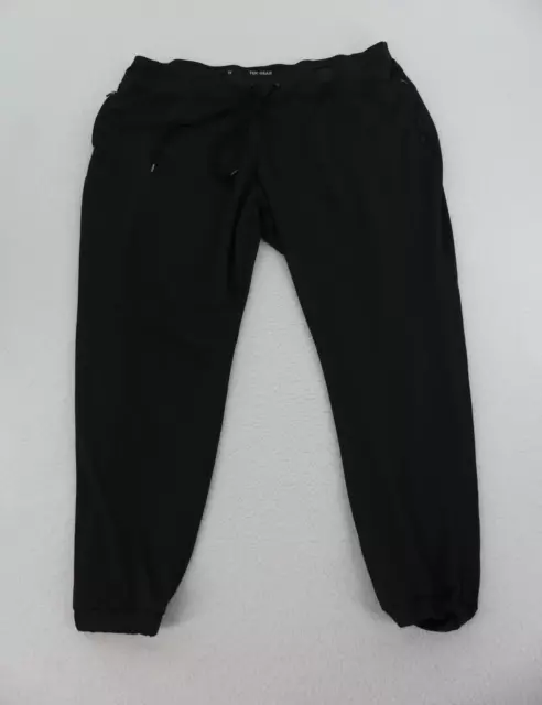 Tek Gear Pants Womens 1X Black Weekend French Terry Zippered Pockets