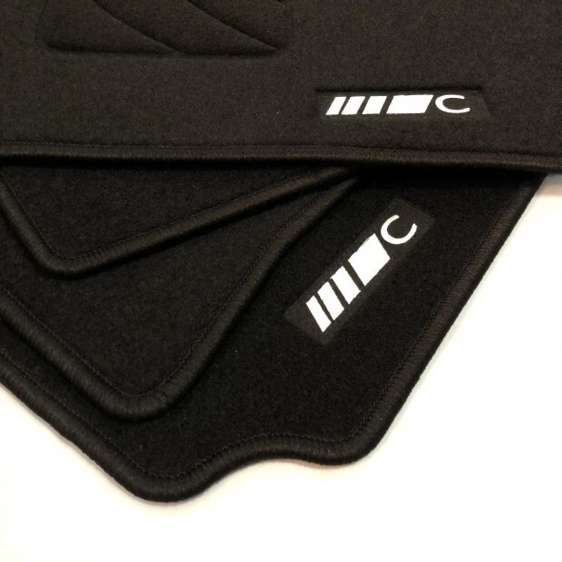 Tapis De Sol Velours Pour Mercedes Classe V / Vito W447 (4 Places Rails) - Set 3 Pièces Avant + Banquette - Noir