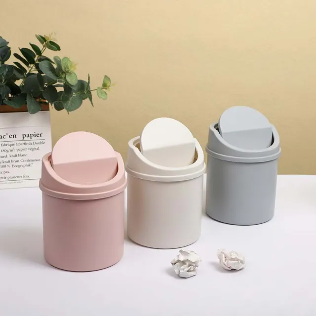 Mini Desktop Waste Bin Basket Trash Can Table Office Garbage Home Cute Dustbin