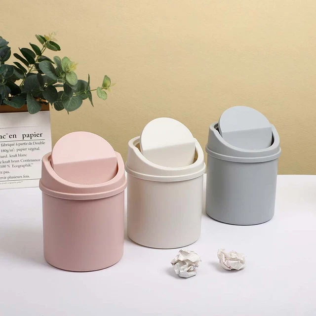 Mini Desktop Waste Bin Basket Trash Can Table Office Garbage Home Cute Dustbin