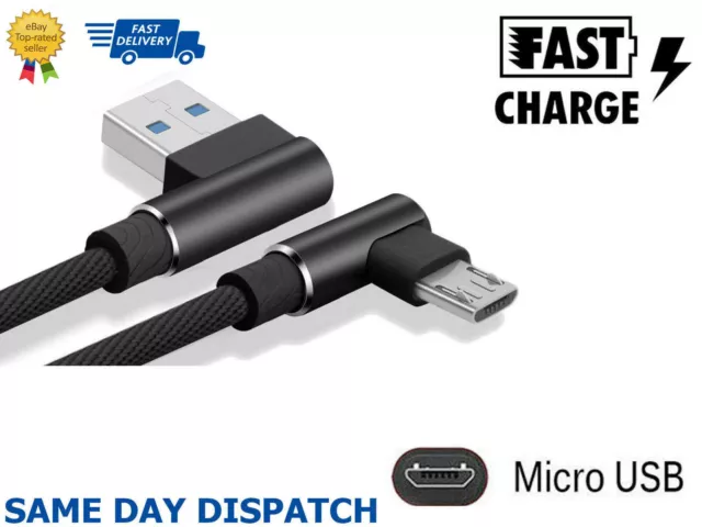 Right Angled Micro USB Charging Charger Sync Data Cable Lead TomTom Sat Nav