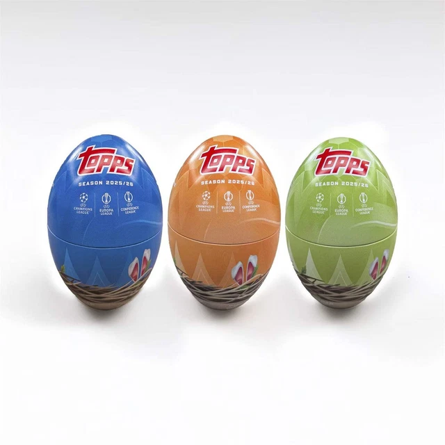 TOPPS CHROME 2025/26 UCC Club Competitions - Spring Tin (Easter Tin) £ ...