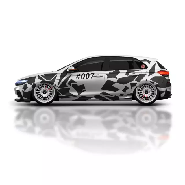 1x Tuning Camouflage  Dekor Auto Seitenaufkleber Einzeln klebend  Design S-D-6-E