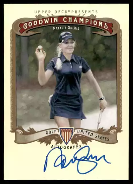 2012 Upper Deck Goodwin Champions Natalie Gulbis Auto Golf #A-NG C01