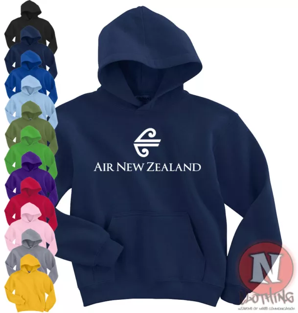 Air New Zealand airline Hoodie hooded top aircraft plane spotting classic logo