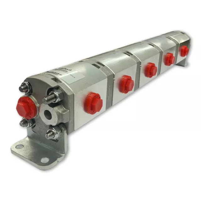 Geared Hydraulic Flow Divider 5 Way Valve, 1.6cc/Rev, without Centre Inlet
