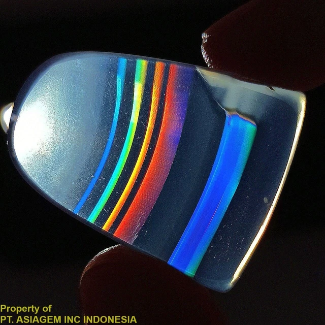 15ct 'A' Grade Rainbow IRIS AGATE ~Multi-Color Fire~ 1-of-a-kind ~100% Natural