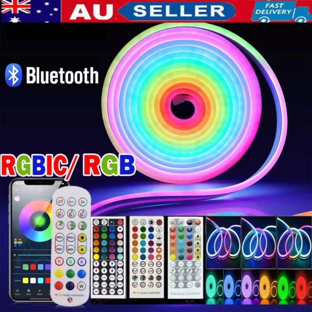 LED Neon Flex Rope Strip RGB RGBIC Lights Smart APP Wifi Bluetooth Party Sign AU