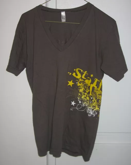 American Apparel Starlet T-Shirt Top Gray Short Sleeves Womens Size Small S