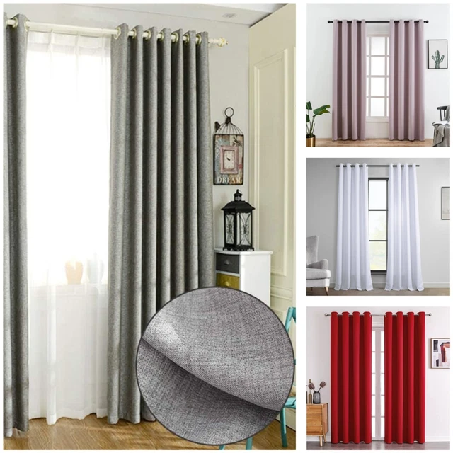 DOUCEUR D'INTERIEUR Pannello Tenda Con Anelli E Occhielli - Blu, 140 X 240 Cm, Linka - 3