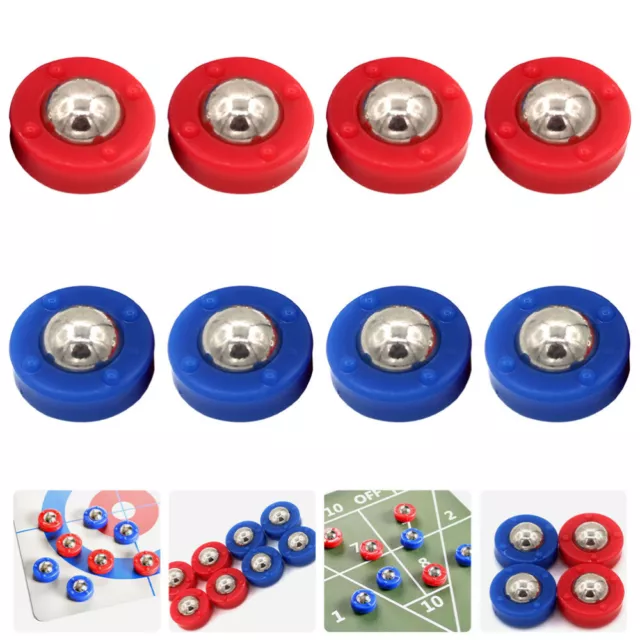 8 Pcs Plastic Tabletop Shuffleboard Child Curling Supplies Soccer Things