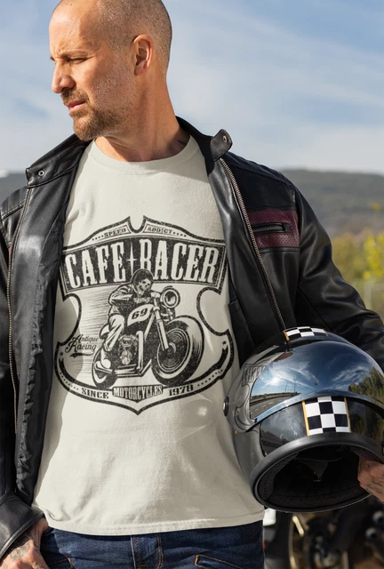 Biker Cafe Racer Motorbike Men's T-Shirt | Screen Printed