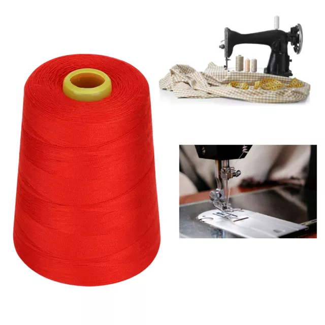 (Rojo) Hilo de coser 8000 yardas poliéster multifuncional duradero