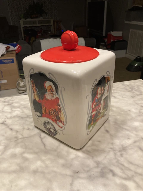 2006 Gibson Coke Coca-Cola Santa Claus Christmas Cookie Snack Jar 75 Years