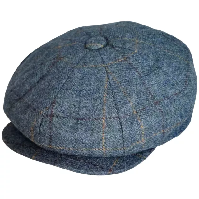 Journaux Chapeau Tweed Gavroche Casquette Plat Capuchons Gatsby en Bleu - S,M,L