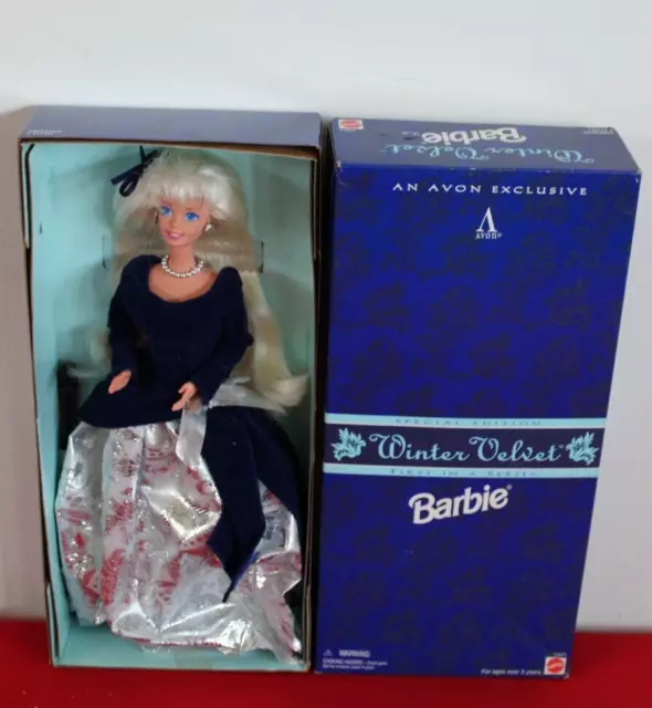 Winter Velvet Barbie Doll Avon Exclusive Special Ed. 1995 Mattel 15571 NRFB