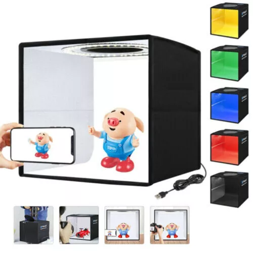 Fotobox Fotostudio Lichtzelt 25*25cm Photobox LED Mini Tischplatte Fotografie DE