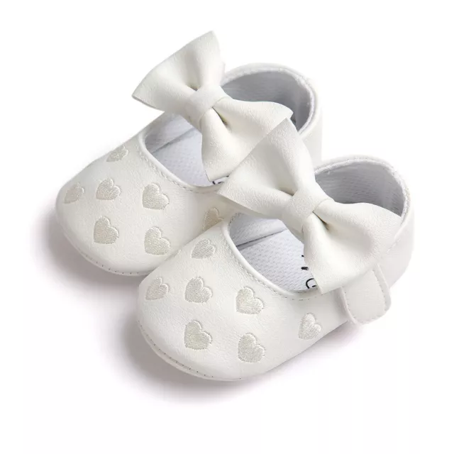 Newborn Kids Baby Girl Soft Crib Shoes Sandal Moccasin Prewalker Shoes 0-18M AU 3