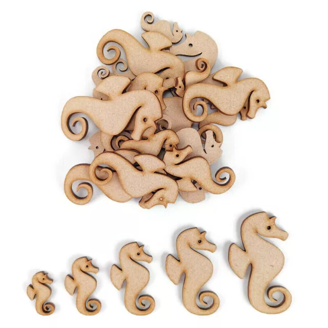 SeaHorse MDF Handwerksformen Holz Meerfisch Etiketten Dekoration Verzierungen Pack