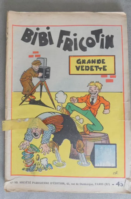 Bd  Bibi Fricotin Grande Vedette Par G.callaud  1938