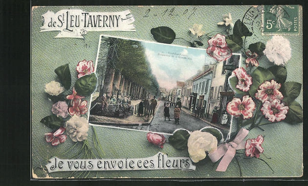CPA Saint-Leu-Taverny, Perspective de la Grande Rue 1907