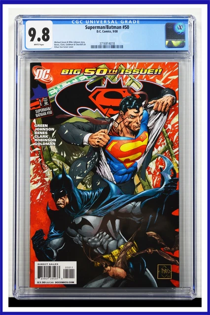 Superman Batman #50 CGC Graded 9.8 DC September 2008 White Pages Comic Book