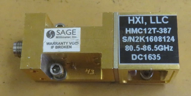 Sage Millimeter Balanced Mixer SFB WR12 HXI HMC12T Waveguide Circulator 86.5GHz